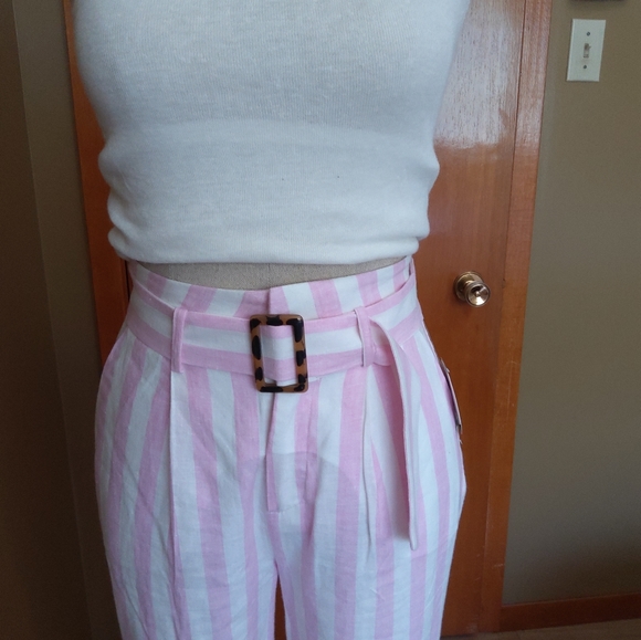 Geo-belt linen pant - Picture 4 of 7